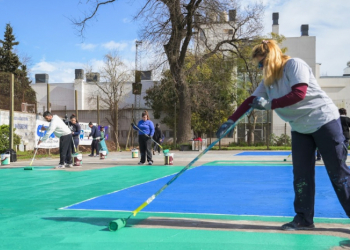 Malvinas Argentinas: se realizó una nueva jornada “Braian Toledo” para mejorar el predio deportivo de la Universidad de General 