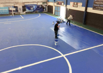 Tareas de mejoras en la infraestructura del club Almagro 