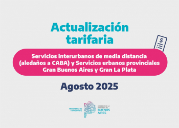 Actualización tarifaria Agosto 2025.