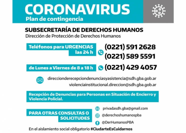 Telefonos Urgencias COronavirus