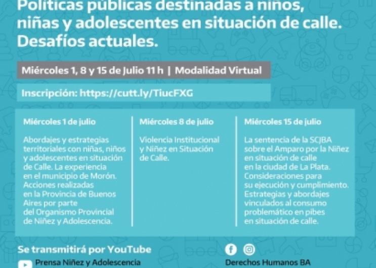 Comienzan las Jornadas "Políticas públicas destinadas a niñxs y adolescentes en situación de calle"