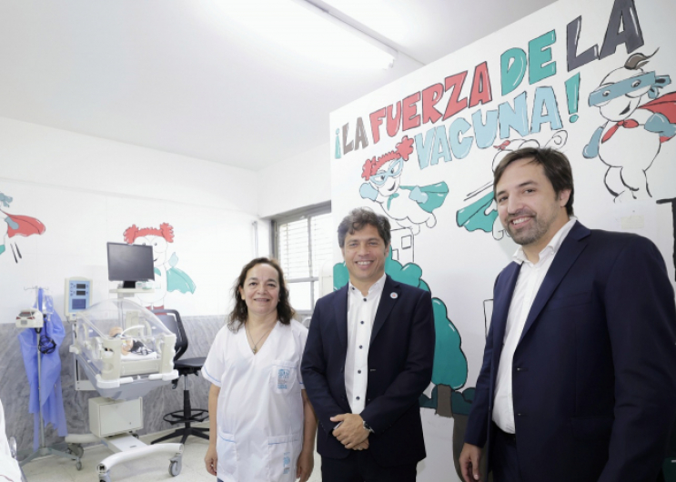 Axel Kicillof, Nicolás Kreplak y Carolina Copello. 