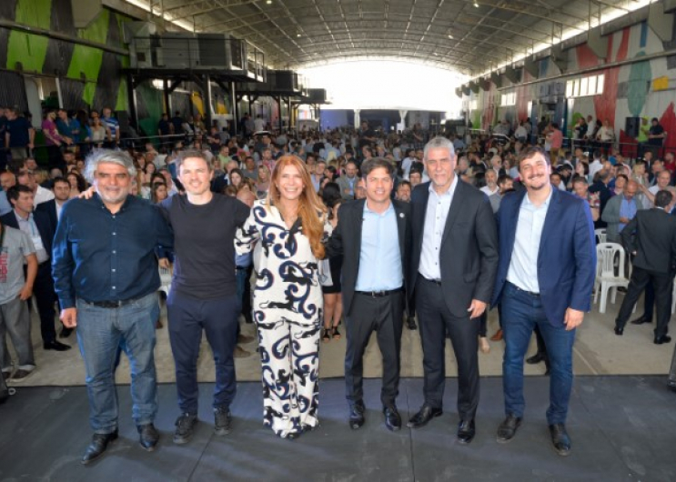 Axel Kicillof junto a Ferraresi, Costa, Correa, Chornobroff y Sierra.