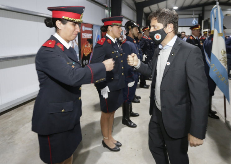 Kicillof participó de la inauguración del primer centro de entrenamiento de bomberos voluntarios