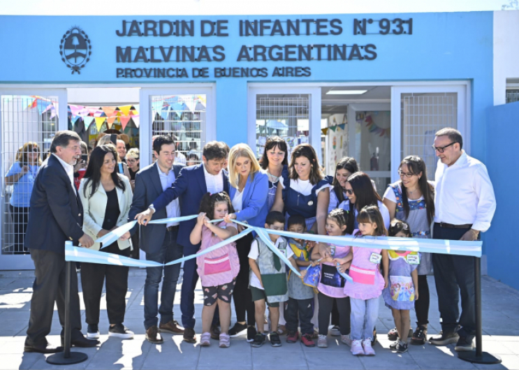 Kicillof inauguró un nuevo Jardín de Infantes en Villa de Mayo