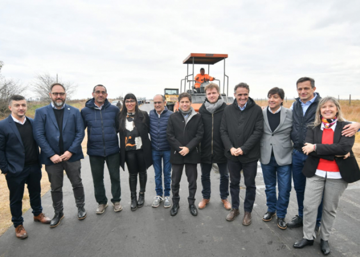 Kicillof inauguró la obra de suministro de gas natural en Pirovano