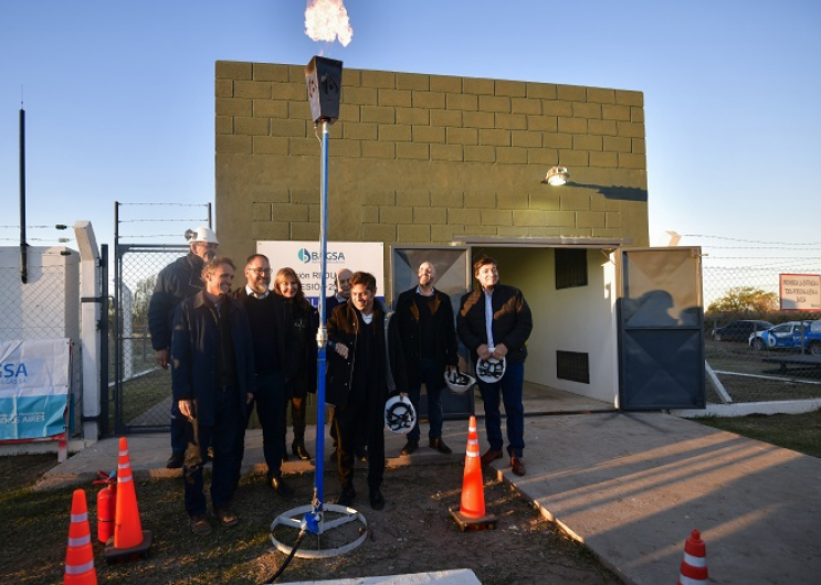 Kicillof inauguró un gasoducto que potencia la red de gas natural en Daireaux