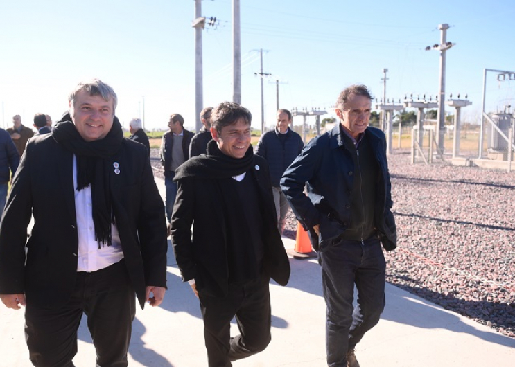 El Gobernador, Katopodis y Succurro recorriendo la nueva Estación Transformadora