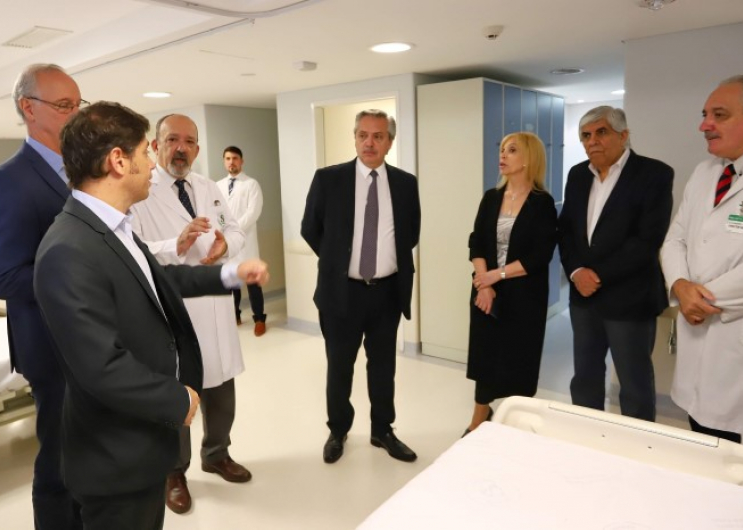 Fernández, Kicillof y Moyano pusieron en marcha el Sanatorio Antártida para atención de pacientes con COVID-19