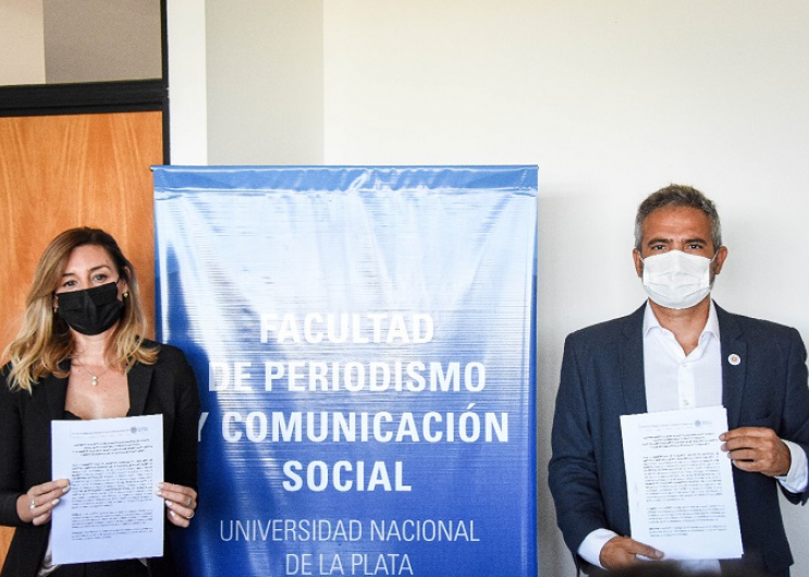 Derechos Humanos PBA firmó un convenio con la Facultad de Periodismo de la UNLP