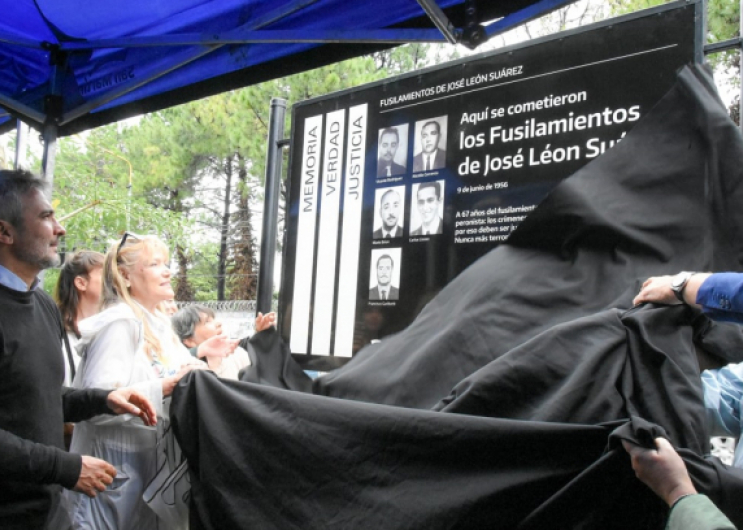 Se señalizó el lugar donde se cometieron los fusilamientos de José León Suárez