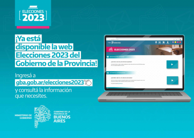 La web "Elecciones 2023" de la Provincia de Buenos Aires ya está disponible