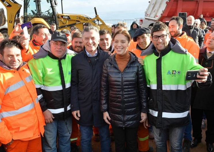 La gobernadora de la Provincia de Buenos Aires, María Eugenia Vidal, acompañó al presidente de la Nación, Mauricio Macri.