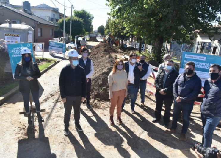 Thea recorrió obras de infraestructura en Tres de Febrero