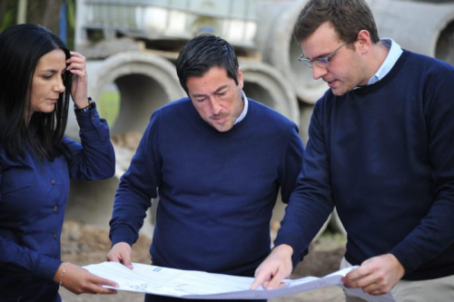 Nardini y Correa recorrieron obras hidráulicas en Tortuguitas