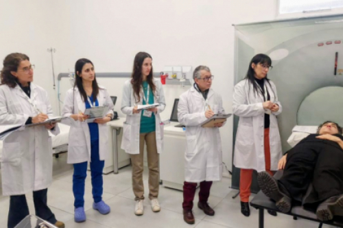 Capacitación en ACV en uno de los hospitales bonaerenses.