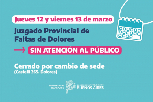 Los turnos otorgados duante esas jornadas serán reprogramados.