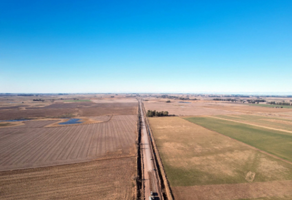 La Provincia reactivó las obras de pavimentación en la Ruta del Cereal