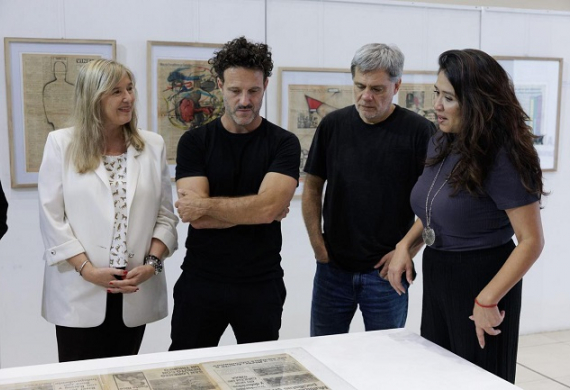 Cristina Alvarez Rodríguez y Victoria Montenegro recorrieron la muestra “Dictadura a Diario”