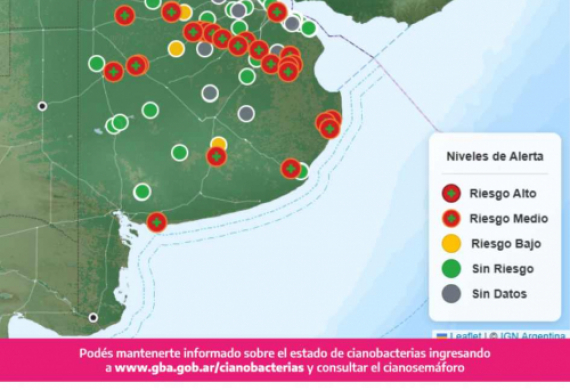 20 municipios con bandera sanitaria por cianobacterias