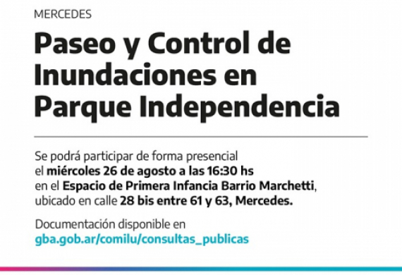 Llamado a Consulta Pública para obras en Mercedes