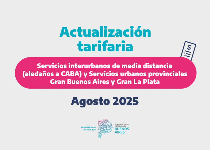 Actualización tarifaria Agosto 2025.