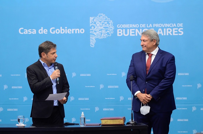 Jorge D'Onofrio con Axel Kicillof.