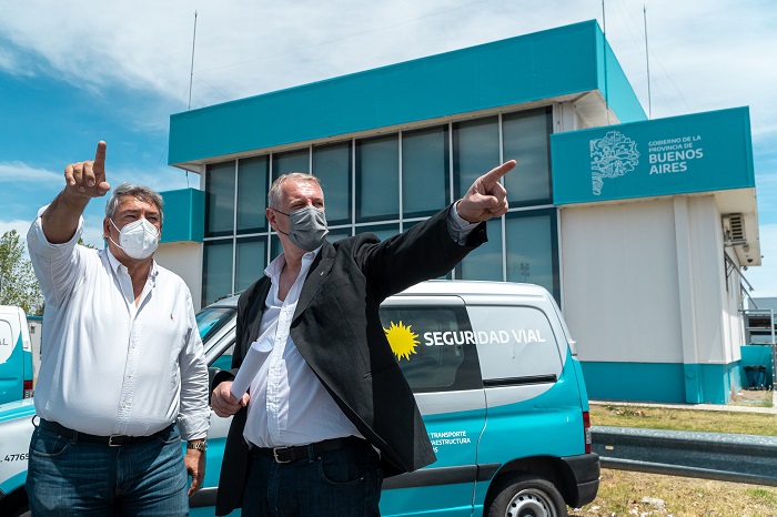 Jorge D'Onofrio con Ricardo Lissalde en el Centro de Monitoreo de Hudson.