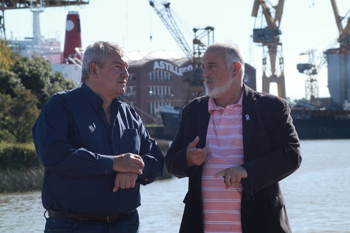 Jorge D'Onofrio recorrió el Puerto La Plata.