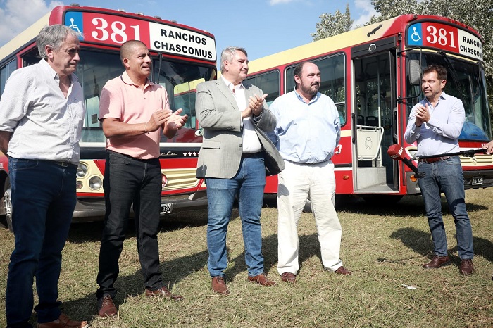 Jorge D'Onofrio en la presentación de la línea 381.