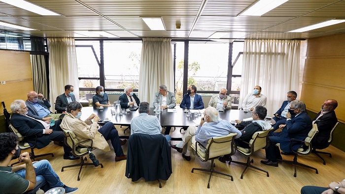 Jorge D'Onofrio con representantes de las Cámaras de Transporte de Pasajeros.