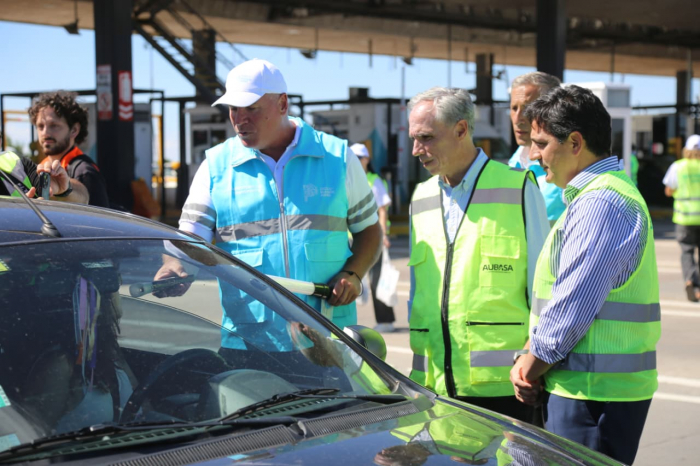 Marinucci y Arteaga encabezaron el megaoperativo de control vehicular en Hudson.