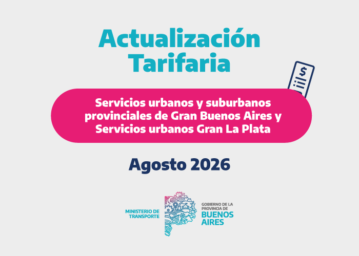 Actualización Tarifaria Agosto 2026.