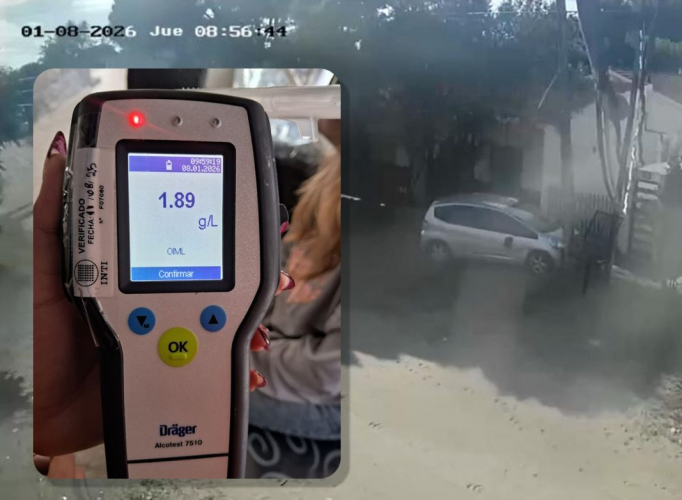 Se constató que conducía con 1,89 gr/l de alcohol en sangre.