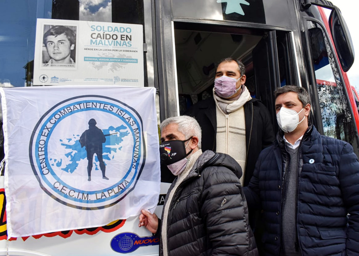 350 unidades de transporte público de La Plata llevarán “Rostros de Malvinas"