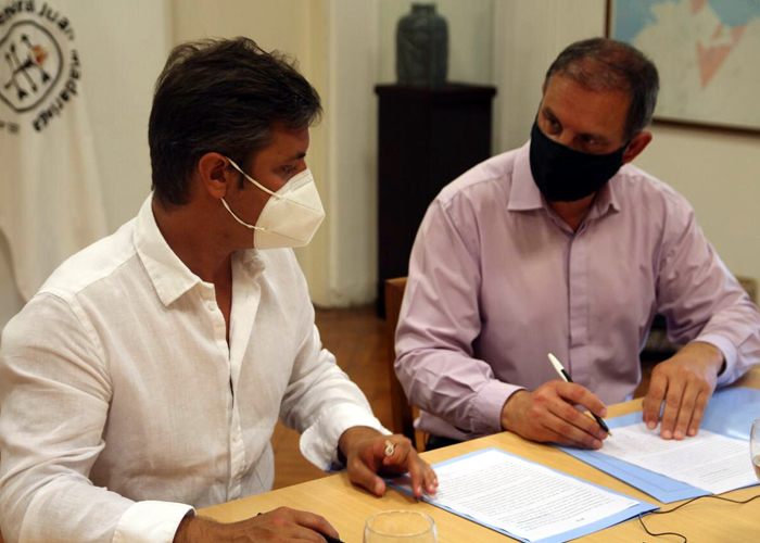 Supply y Santoro firmaron un acta para la implementación de la tarjeta SUBE en Madariaga