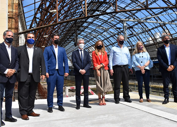 Supply recorrió junto a Meoni las obras de renovación en la Estación de Trenes de La Plata