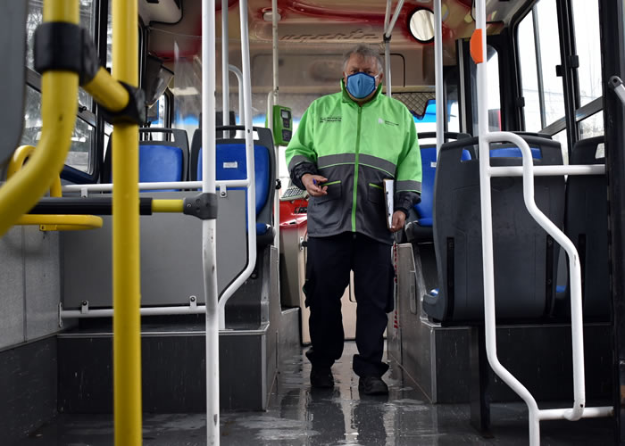 La Subsecretaría de Transporte realizó controles sanitarios en unidades de la empresa Unión Platense