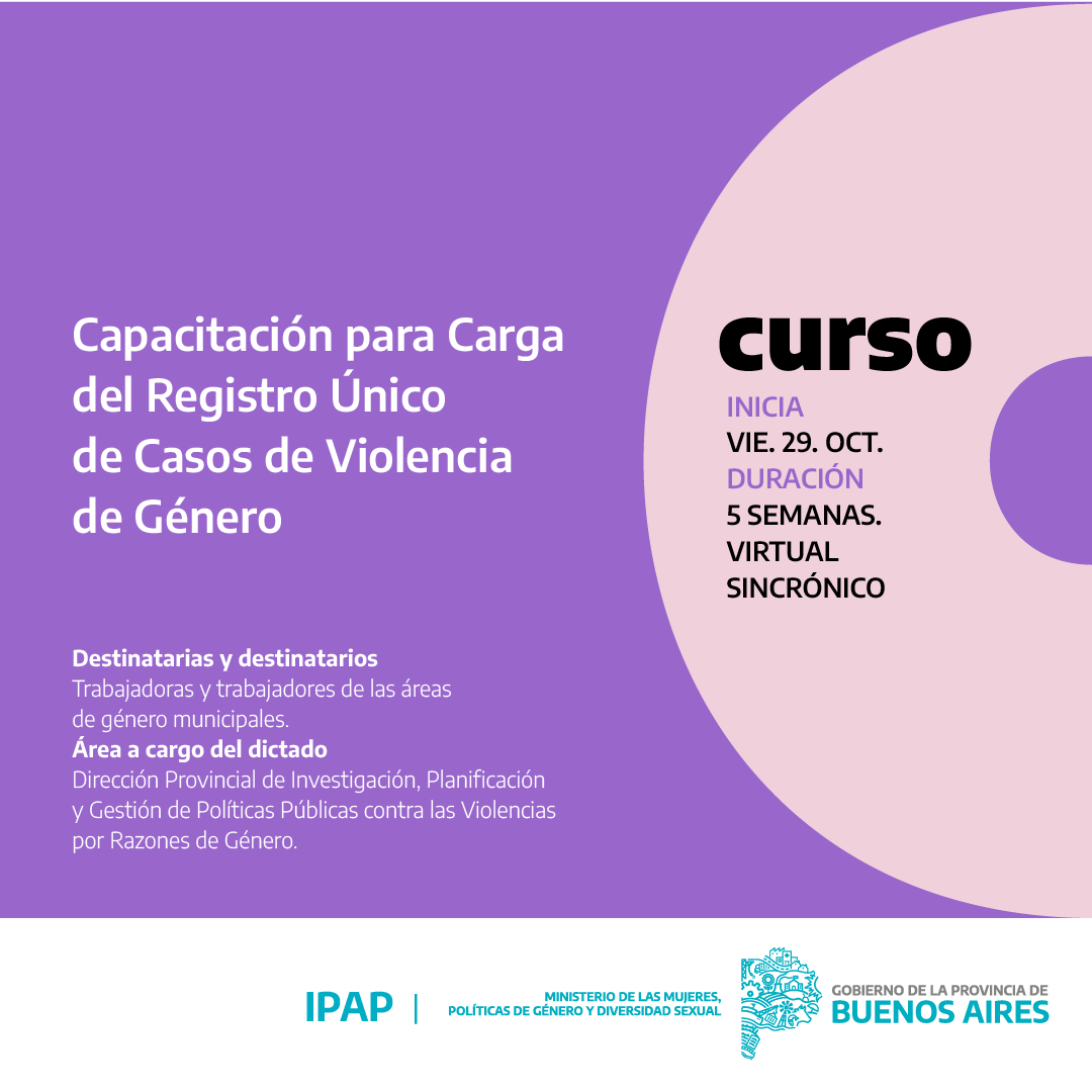 Capacitación para Carga del Registro Único de Casos de Violencia de Género